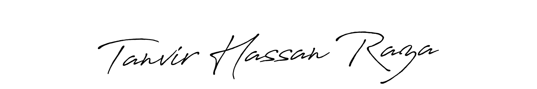 Create a beautiful signature design for name Tanvir Hassan Raza. With this signature (Antro_Vectra_Bolder) fonts, you can make a handwritten signature for free. Tanvir Hassan Raza signature style 7 images and pictures png