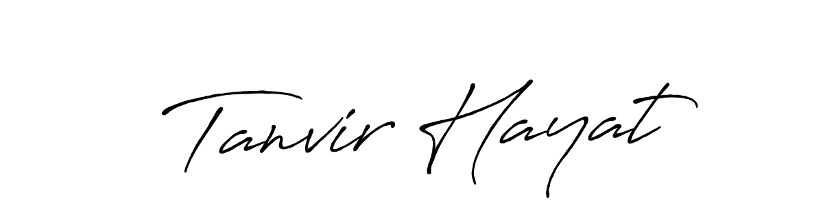 Create a beautiful signature design for name Tanvir Hayat. With this signature (Antro_Vectra_Bolder) fonts, you can make a handwritten signature for free. Tanvir Hayat signature style 7 images and pictures png