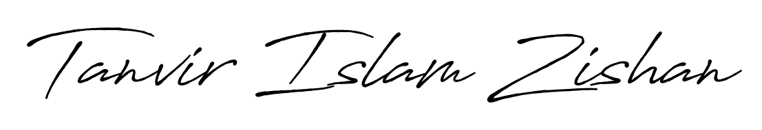 Upgrade your professional image with Tanvir Islam Zishan signature created with Antro_Vectra_Bolder font. Fast, free, and watermark-free download. Tanvir Islam Zishan signature style 7 images and pictures png