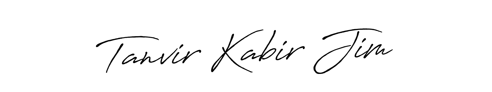 How to make Tanvir Kabir Jim name signature. Use Antro_Vectra_Bolder style for creating short signs online. This is the latest handwritten sign. Tanvir Kabir Jim signature style 7 images and pictures png