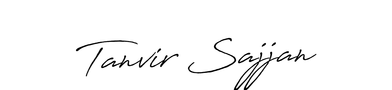 How to make Tanvir Sajjan name signature. Use Antro_Vectra_Bolder style for creating short signs online. This is the latest handwritten sign. Tanvir Sajjan signature style 7 images and pictures png