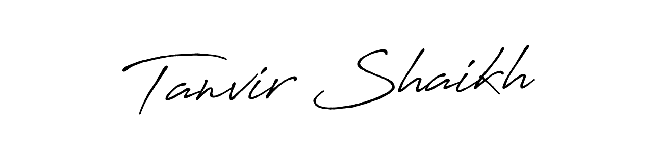 Also You can easily find your signature by using the search form. We will create Tanvir Shaikh name handwritten signature images for you free of cost using Antro_Vectra_Bolder sign style. Tanvir Shaikh signature style 7 images and pictures png