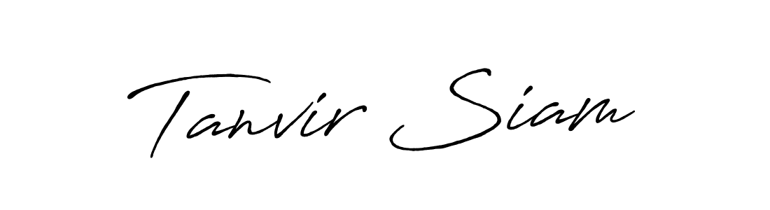 Tanvir Siam stylish signature style. Best Handwritten Sign (Antro_Vectra_Bolder) for my name. Handwritten Signature Collection Ideas for my name Tanvir Siam. Tanvir Siam signature style 7 images and pictures png