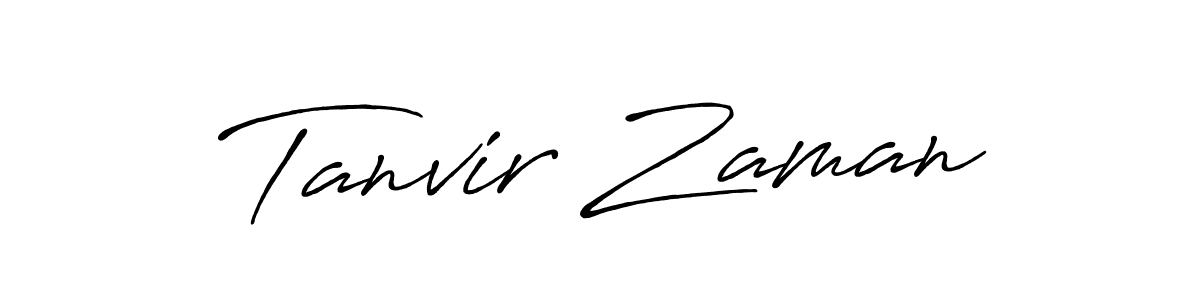 Create a beautiful signature design for name Tanvir Zaman. With this signature (Antro_Vectra_Bolder) fonts, you can make a handwritten signature for free. Tanvir Zaman signature style 7 images and pictures png