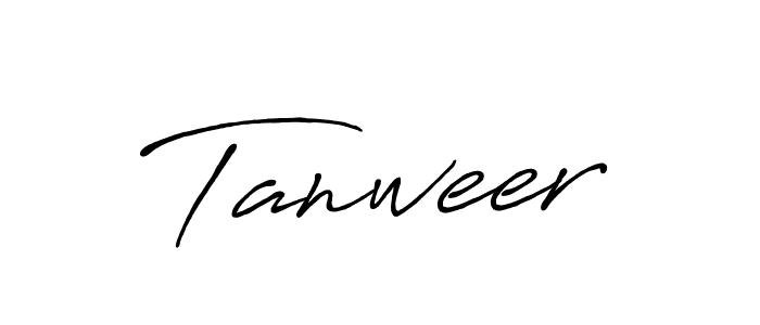 Tanweer stylish signature style. Best Handwritten Sign (Antro_Vectra_Bolder) for my name. Handwritten Signature Collection Ideas for my name Tanweer. Tanweer signature style 7 images and pictures png