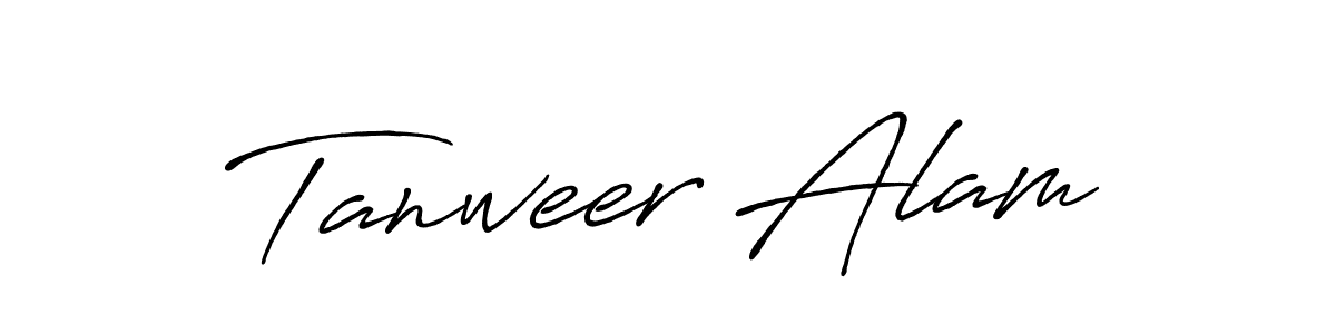 Use a signature maker to create a handwritten signature online. With this signature software, you can design (Antro_Vectra_Bolder) your own signature for name Tanweer Alam. Tanweer Alam signature style 7 images and pictures png