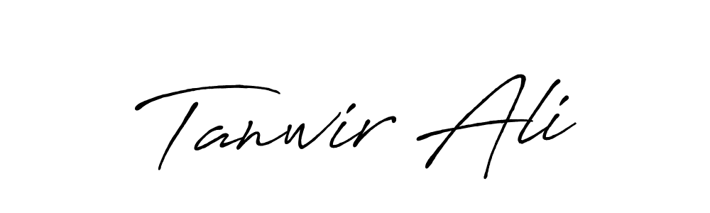 Tanwir Ali stylish signature style. Best Handwritten Sign (Antro_Vectra_Bolder) for my name. Handwritten Signature Collection Ideas for my name Tanwir Ali. Tanwir Ali signature style 7 images and pictures png