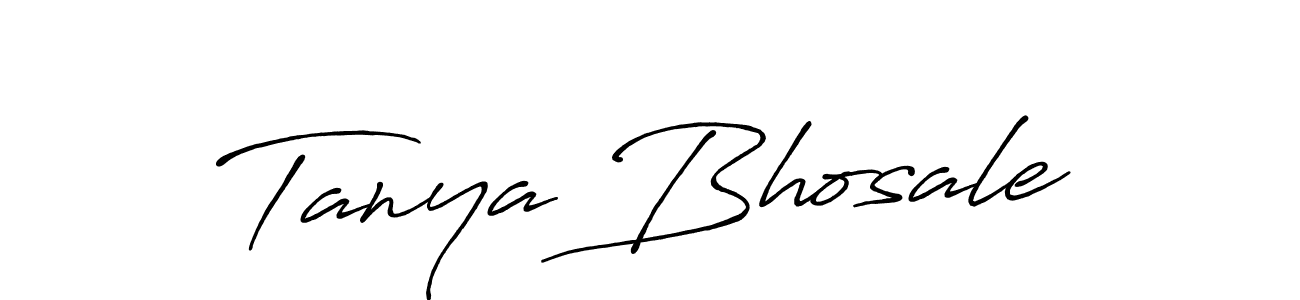 Create a beautiful signature design for name Tanya Bhosale. With this signature (Antro_Vectra_Bolder) fonts, you can make a handwritten signature for free. Tanya Bhosale signature style 7 images and pictures png