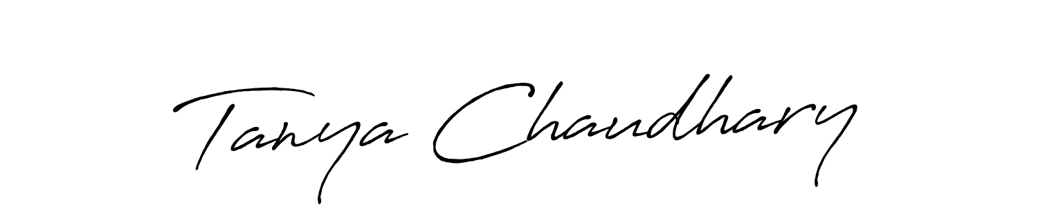 How to make Tanya Chaudhary signature? Antro_Vectra_Bolder is a professional autograph style. Create handwritten signature for Tanya Chaudhary name. Tanya Chaudhary signature style 7 images and pictures png