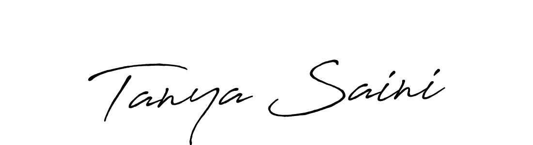 Also we have Tanya Saini name is the best signature style. Create professional handwritten signature collection using Antro_Vectra_Bolder autograph style. Tanya Saini signature style 7 images and pictures png
