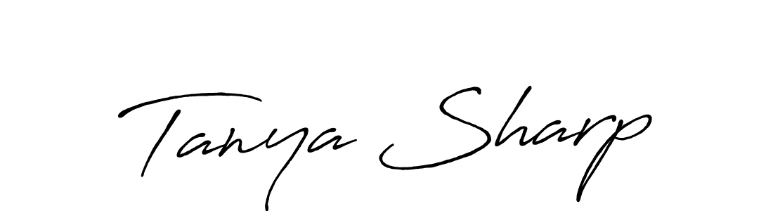Tanya Sharp stylish signature style. Best Handwritten Sign (Antro_Vectra_Bolder) for my name. Handwritten Signature Collection Ideas for my name Tanya Sharp. Tanya Sharp signature style 7 images and pictures png