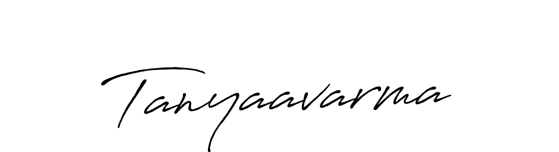 Make a beautiful signature design for name Tanyaavarma. With this signature (Antro_Vectra_Bolder) style, you can create a handwritten signature for free. Tanyaavarma signature style 7 images and pictures png