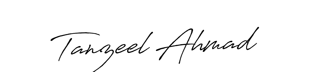 Create a beautiful signature design for name Tanzeel Ahmad. With this signature (Antro_Vectra_Bolder) fonts, you can make a handwritten signature for free. Tanzeel Ahmad signature style 7 images and pictures png