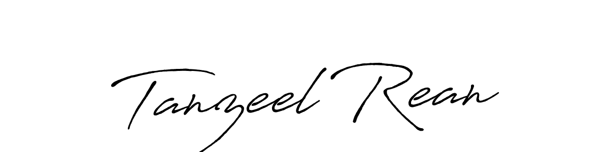 Use a signature maker to create a handwritten signature online. With this signature software, you can design (Antro_Vectra_Bolder) your own signature for name Tanzeel Rean. Tanzeel Rean signature style 7 images and pictures png