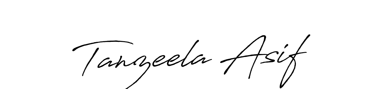 How to make Tanzeela Asif signature? Antro_Vectra_Bolder is a professional autograph style. Create handwritten signature for Tanzeela Asif name. Tanzeela Asif signature style 7 images and pictures png