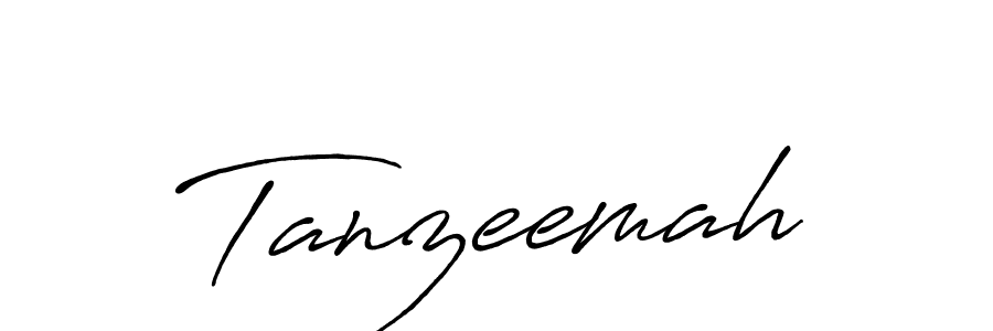 Make a beautiful signature design for name Tanzeemah. With this signature (Antro_Vectra_Bolder) style, you can create a handwritten signature for free. Tanzeemah signature style 7 images and pictures png