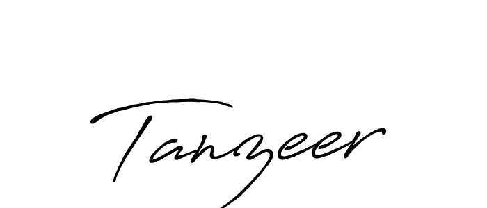 Create a beautiful signature design for name Tanzeer. With this signature (Antro_Vectra_Bolder) fonts, you can make a handwritten signature for free. Tanzeer signature style 7 images and pictures png