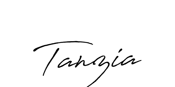 Use a signature maker to create a handwritten signature online. With this signature software, you can design (Antro_Vectra_Bolder) your own signature for name Tanzia. Tanzia signature style 7 images and pictures png