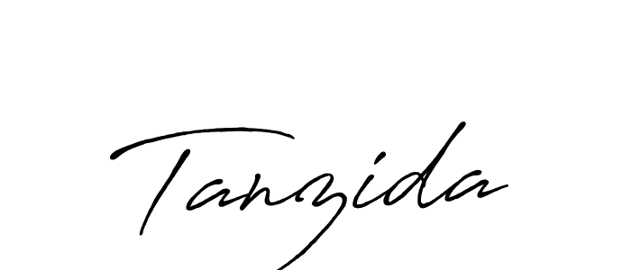 Use a signature maker to create a handwritten signature online. With this signature software, you can design (Antro_Vectra_Bolder) your own signature for name Tanzida. Tanzida signature style 7 images and pictures png