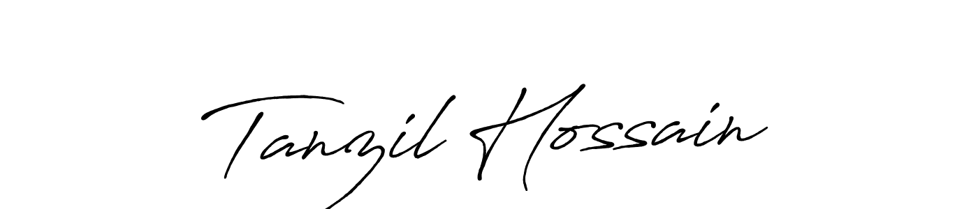 Make a beautiful signature design for name Tanzil Hossain. With this signature (Antro_Vectra_Bolder) style, you can create a handwritten signature for free. Tanzil Hossain signature style 7 images and pictures png