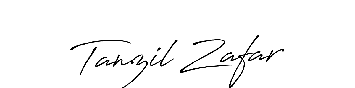 How to make Tanzil Zafar name signature. Use Antro_Vectra_Bolder style for creating short signs online. This is the latest handwritten sign. Tanzil Zafar signature style 7 images and pictures png