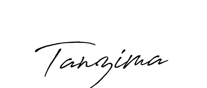 Use a signature maker to create a handwritten signature online. With this signature software, you can design (Antro_Vectra_Bolder) your own signature for name Tanzima. Tanzima signature style 7 images and pictures png