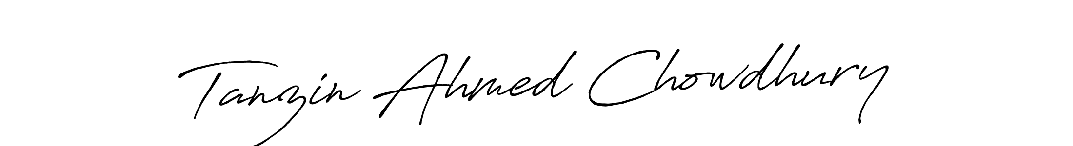 How to make Tanzin Ahmed Chowdhury name signature. Use Antro_Vectra_Bolder style for creating short signs online. This is the latest handwritten sign. Tanzin Ahmed Chowdhury signature style 7 images and pictures png