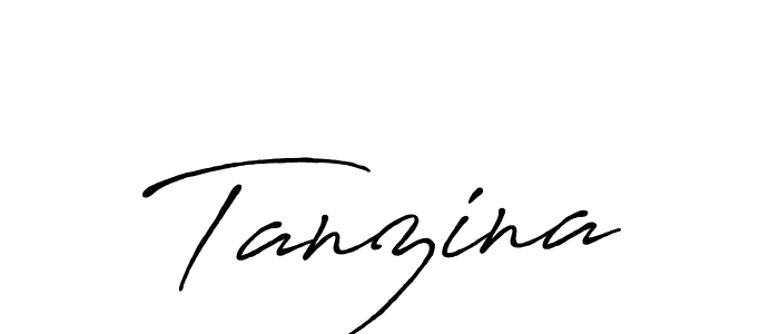 Use a signature maker to create a handwritten signature online. With this signature software, you can design (Antro_Vectra_Bolder) your own signature for name Tanzina. Tanzina signature style 7 images and pictures png