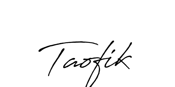 Design your own signature with our free online signature maker. With this signature software, you can create a handwritten (Antro_Vectra_Bolder) signature for name Taofik. Taofik signature style 7 images and pictures png