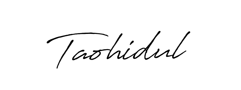 How to make Taohidul name signature. Use Antro_Vectra_Bolder style for creating short signs online. This is the latest handwritten sign. Taohidul signature style 7 images and pictures png