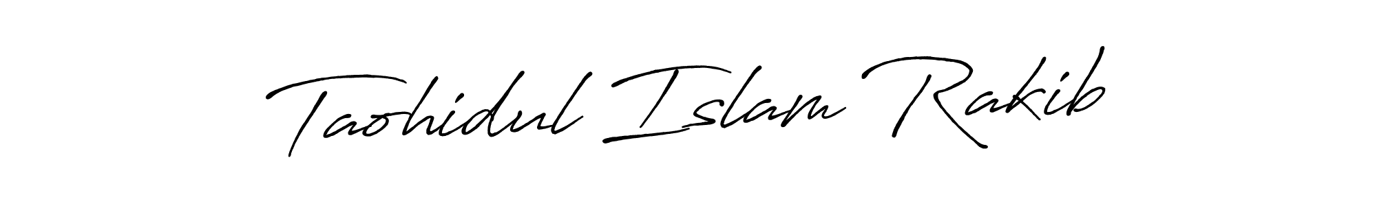 How to make Taohidul Islam Rakib name signature. Use Antro_Vectra_Bolder style for creating short signs online. This is the latest handwritten sign. Taohidul Islam Rakib signature style 7 images and pictures png