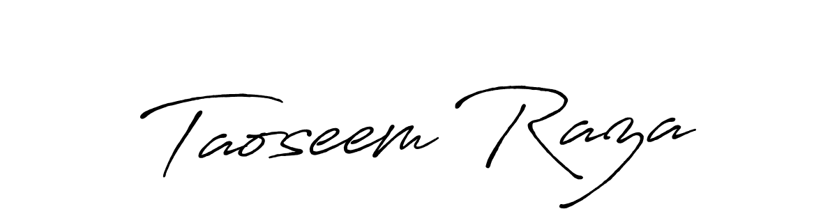 It looks lik you need a new signature style for name Taoseem Raza. Design unique handwritten (Antro_Vectra_Bolder) signature with our free signature maker in just a few clicks. Taoseem Raza signature style 7 images and pictures png