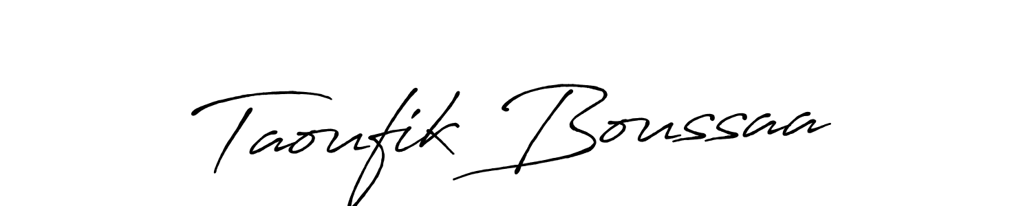 How to make Taoufik Boussaa signature? Antro_Vectra_Bolder is a professional autograph style. Create handwritten signature for Taoufik Boussaa name. Taoufik Boussaa signature style 7 images and pictures png