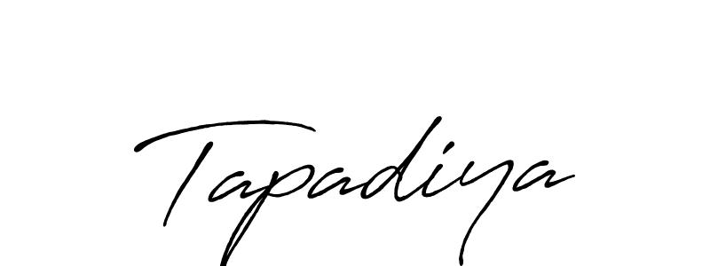 How to make Tapadiya signature? Antro_Vectra_Bolder is a professional autograph style. Create handwritten signature for Tapadiya name. Tapadiya signature style 7 images and pictures png