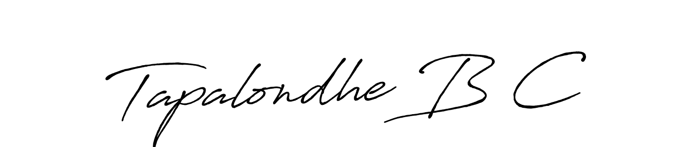 Make a short Tapalondhe B C signature style. Manage your documents anywhere anytime using Antro_Vectra_Bolder. Create and add eSignatures, submit forms, share and send files easily. Tapalondhe B C signature style 7 images and pictures png