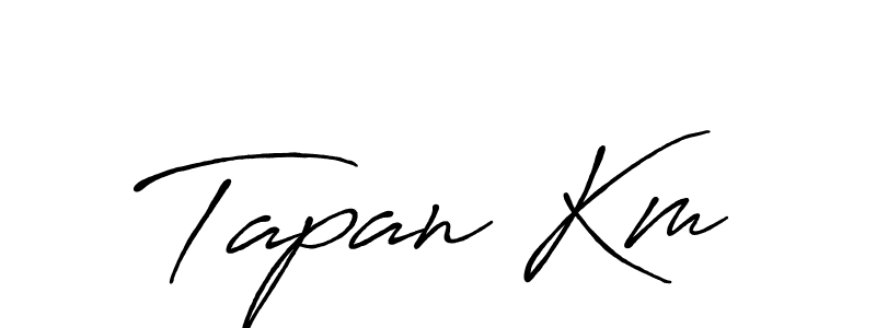 Antro_Vectra_Bolder is a professional signature style that is perfect for those who want to add a touch of class to their signature. It is also a great choice for those who want to make their signature more unique. Get Tapan Km name to fancy signature for free. Tapan Km signature style 7 images and pictures png