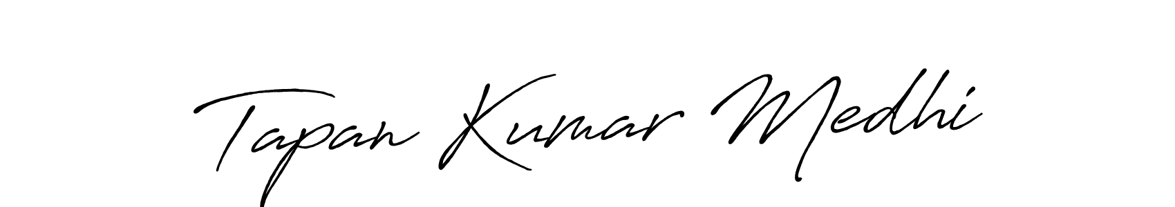 Make a beautiful signature design for name Tapan Kumar Medhi. With this signature (Antro_Vectra_Bolder) style, you can create a handwritten signature for free. Tapan Kumar Medhi signature style 7 images and pictures png