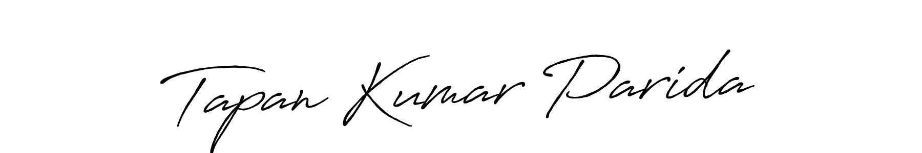 Make a beautiful signature design for name Tapan Kumar Parida. With this signature (Antro_Vectra_Bolder) style, you can create a handwritten signature for free. Tapan Kumar Parida signature style 7 images and pictures png