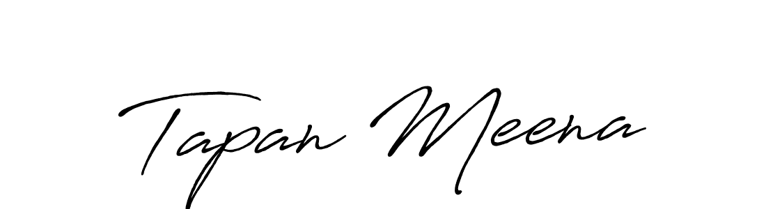 Antro_Vectra_Bolder is a professional signature style that is perfect for those who want to add a touch of class to their signature. It is also a great choice for those who want to make their signature more unique. Get Tapan Meena name to fancy signature for free. Tapan Meena signature style 7 images and pictures png