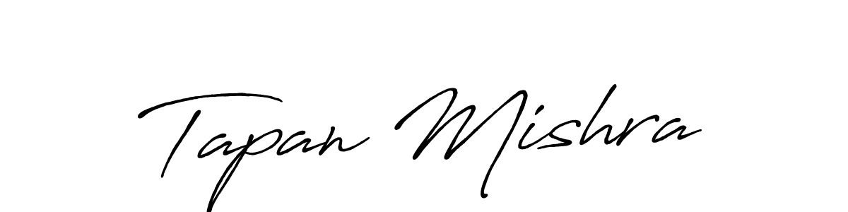 How to make Tapan Mishra name signature. Use Antro_Vectra_Bolder style for creating short signs online. This is the latest handwritten sign. Tapan Mishra signature style 7 images and pictures png