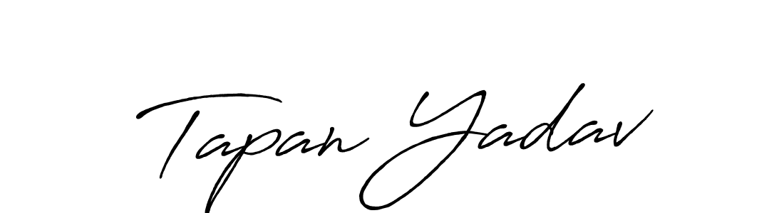 Tapan Yadav stylish signature style. Best Handwritten Sign (Antro_Vectra_Bolder) for my name. Handwritten Signature Collection Ideas for my name Tapan Yadav. Tapan Yadav signature style 7 images and pictures png