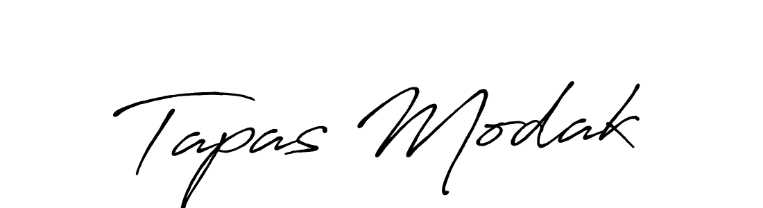 Create a beautiful signature design for name Tapas Modak. With this signature (Antro_Vectra_Bolder) fonts, you can make a handwritten signature for free. Tapas Modak signature style 7 images and pictures png
