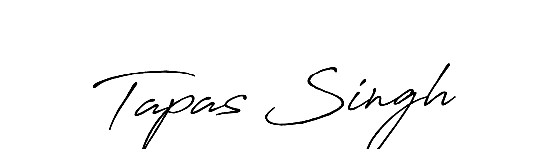 Create a beautiful signature design for name Tapas Singh. With this signature (Antro_Vectra_Bolder) fonts, you can make a handwritten signature for free. Tapas Singh signature style 7 images and pictures png