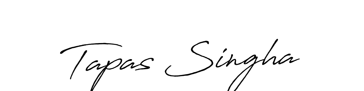 How to make Tapas Singha signature? Antro_Vectra_Bolder is a professional autograph style. Create handwritten signature for Tapas Singha name. Tapas Singha signature style 7 images and pictures png
