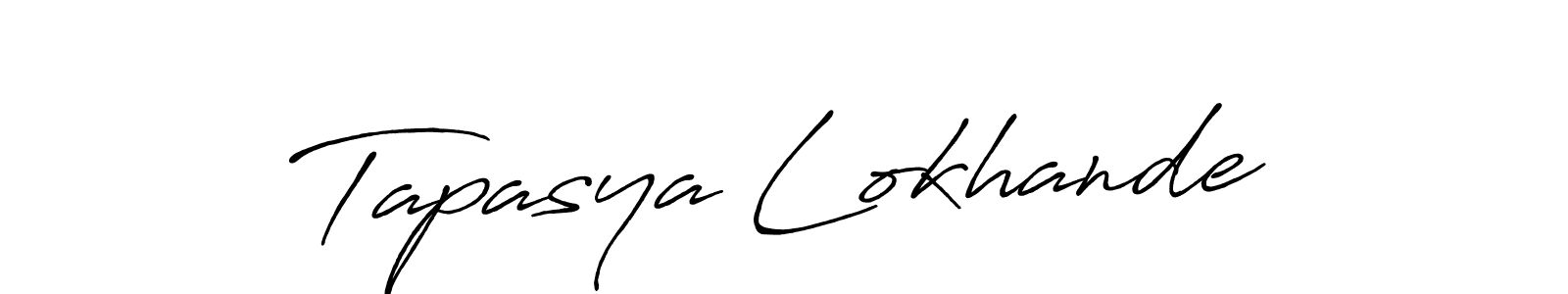 Make a beautiful signature design for name Tapasya Lokhande. With this signature (Antro_Vectra_Bolder) style, you can create a handwritten signature for free. Tapasya Lokhande signature style 7 images and pictures png