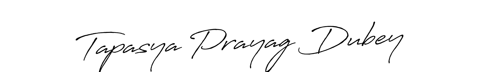 How to make Tapasya Prayag Dubey name signature. Use Antro_Vectra_Bolder style for creating short signs online. This is the latest handwritten sign. Tapasya Prayag Dubey signature style 7 images and pictures png