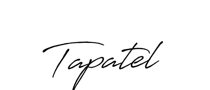 You should practise on your own different ways (Antro_Vectra_Bolder) to write your name (Tapatel) in signature. don't let someone else do it for you. Tapatel signature style 7 images and pictures png