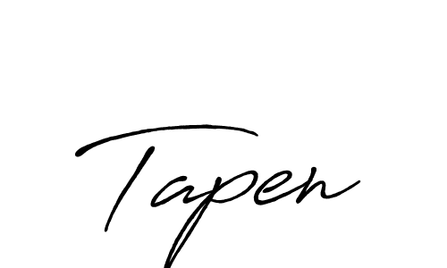 Design your own signature with our free online signature maker. With this signature software, you can create a handwritten (Antro_Vectra_Bolder) signature for name Tapen. Tapen signature style 7 images and pictures png