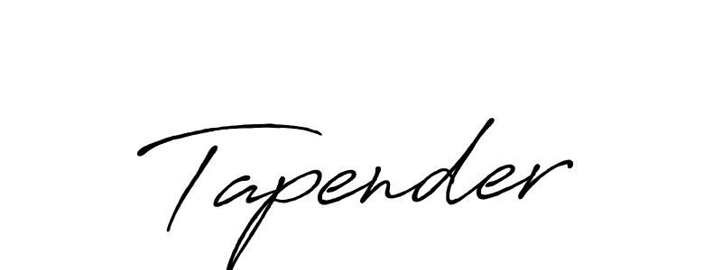 Design your own signature with our free online signature maker. With this signature software, you can create a handwritten (Antro_Vectra_Bolder) signature for name Tapender. Tapender signature style 7 images and pictures png