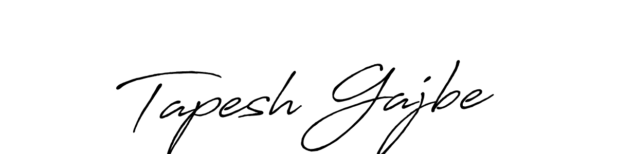 How to make Tapesh Gajbe name signature. Use Antro_Vectra_Bolder style for creating short signs online. This is the latest handwritten sign. Tapesh Gajbe signature style 7 images and pictures png